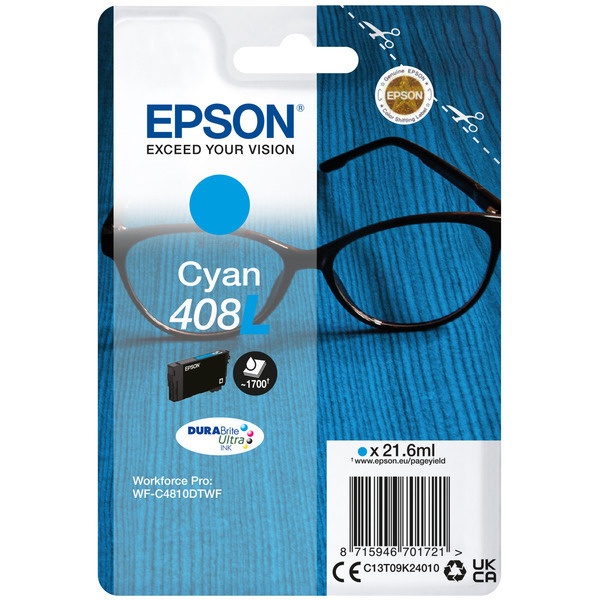 Epson 408L cyan 21,6 ml