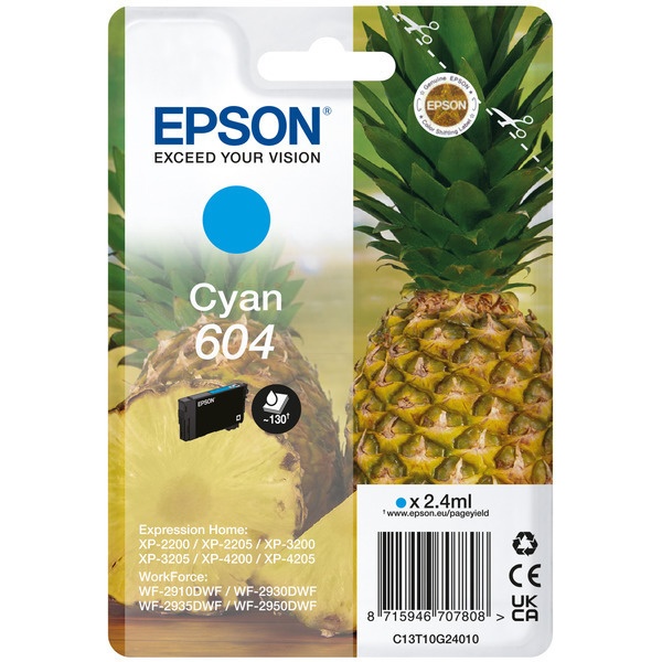 Epson 604 cyan 2,4 ml